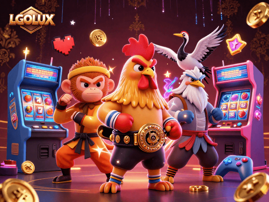 LGOLUX offers exciting gaming adventures featuring slot games with vibrant characters and rewards.