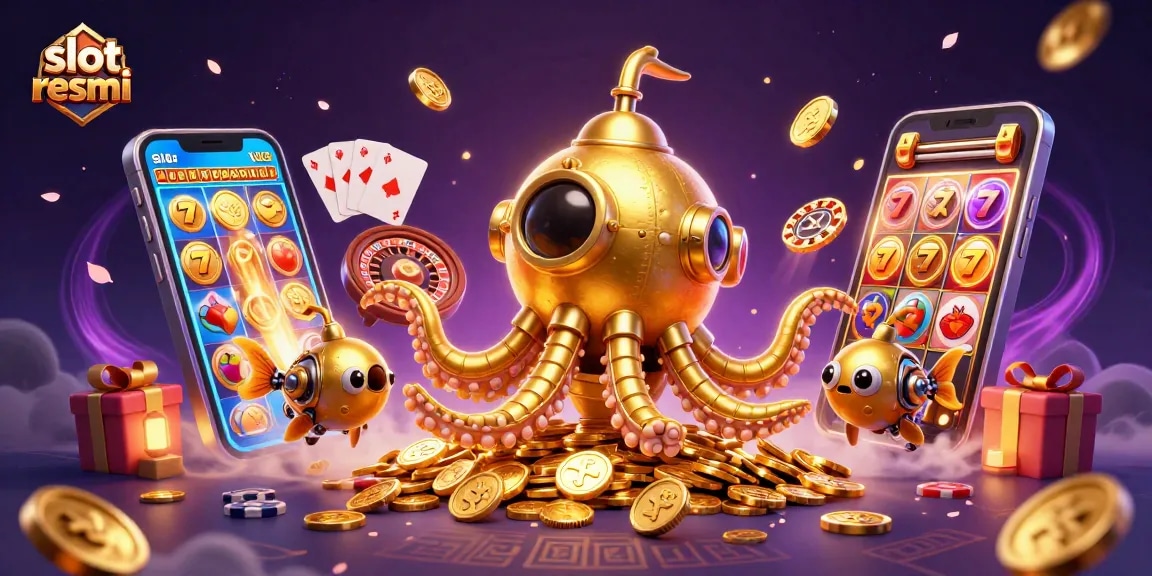 Menangkan permainan slot resmi dengan ilustrasi 3D yang memukau dari karakter kraken dan elemen kasino.