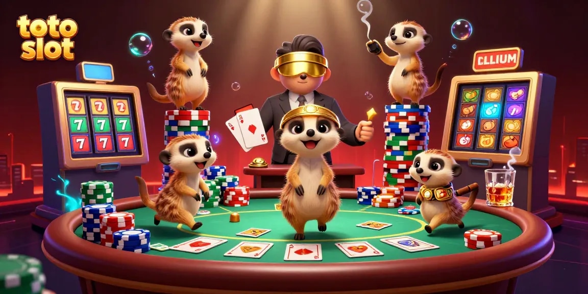 Menangkan jackpot dengan permainan toto slot yang sarat dengan simbol keberuntungan dan suasana kasino yang mendebarkan.