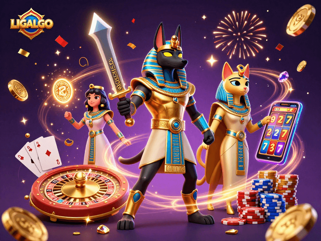 LIGALGO engages players with an exciting blend of slots and casino games in a vibrant 3D scene.