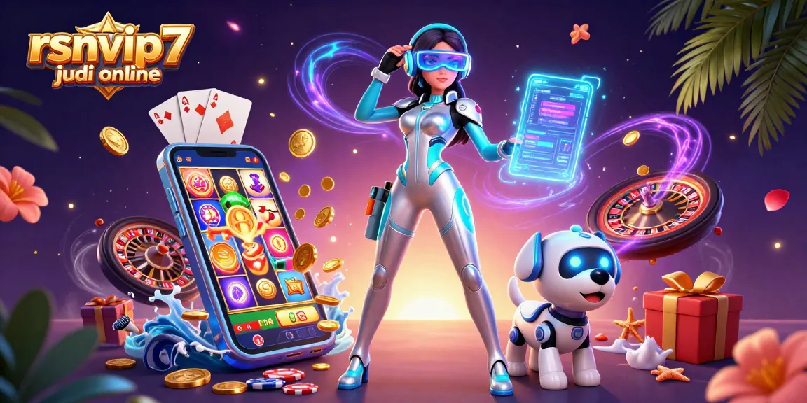 Engage in rsnvip7 judi online with this vibrant 3D illustration featuring casino excitement and dynamic gameplay.