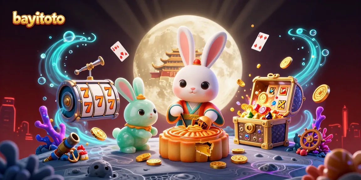 Experience bayitoto with vibrant online casino themed scene featuring lucky symbols and interactive elements.