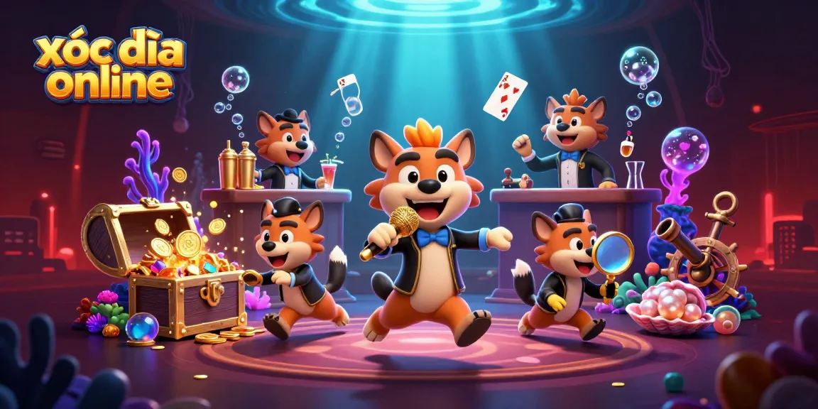 Experience the thrill of xóc đĩa online with vibrant characters and immersive casino elements.
