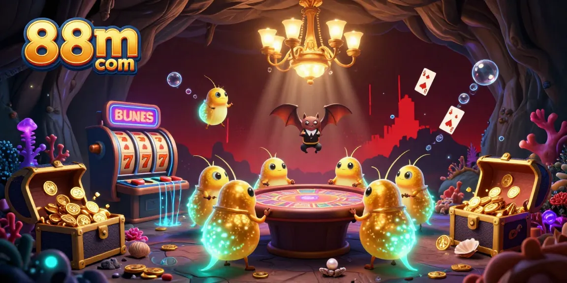Encourage winning with engaging casino games at 88m com featuring vibrant glowworms and colorful treasures.