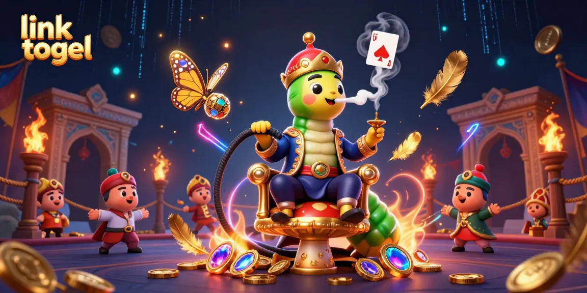 Experience the thrill of link togel with an imaginative scene of gambling elements and vibrant characters.