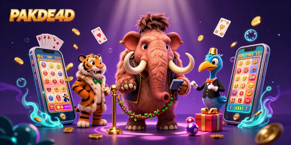 Engage with the lottery excitement at PAKDE4D, featuring unique characters and vibrant game elements.