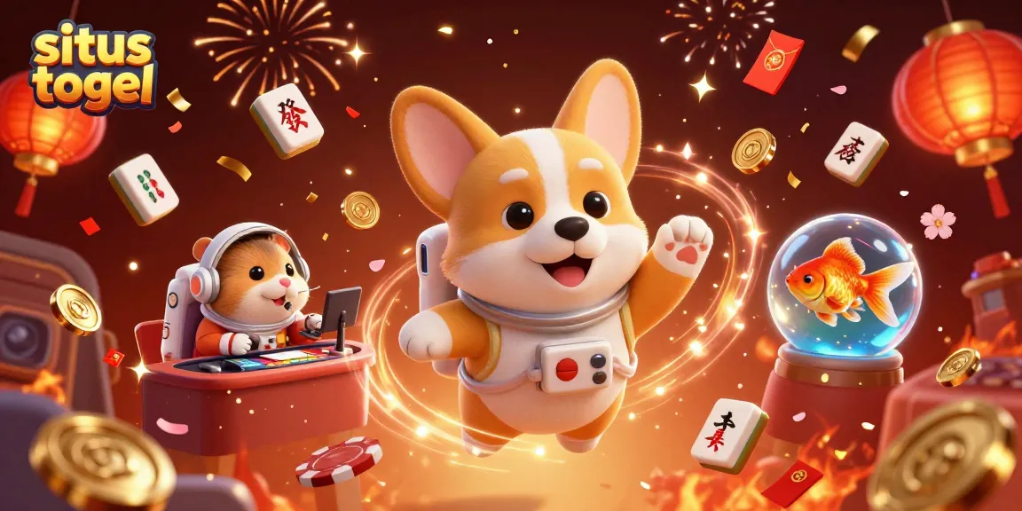 Menangkan sambil bermain situs togel dengan corgi astronaut mengapung di kasino luar angkasa.
