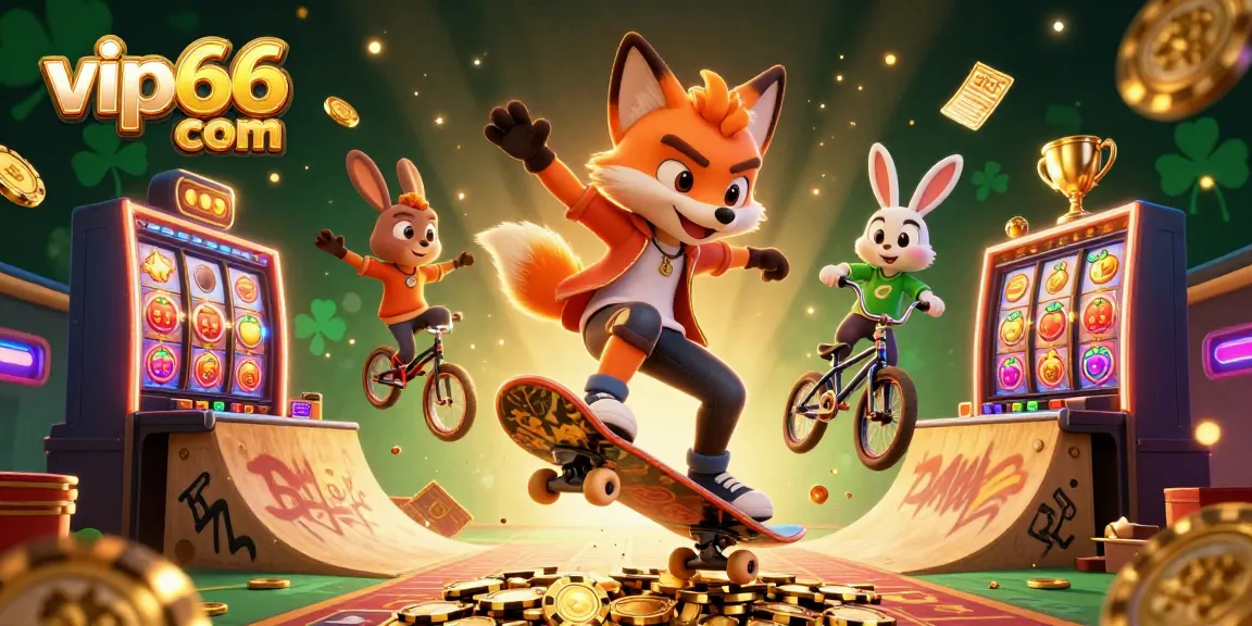 Experience the thrill of vip66 com with this animated scene showcasing casino excitement!