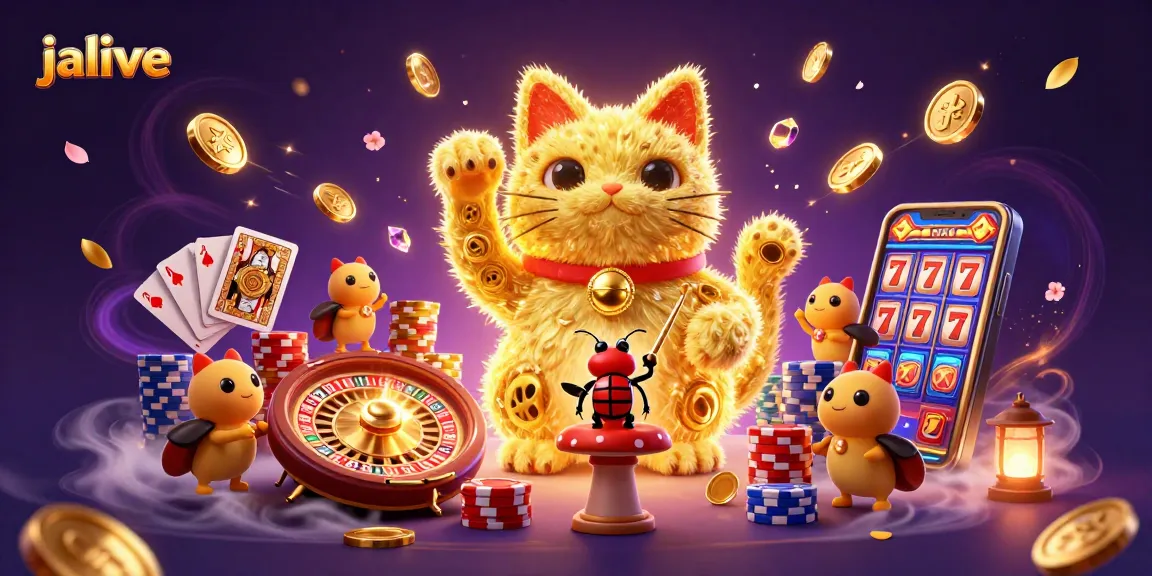 Join the exhilarating world of jalalive where a golden cat and a conductor beetle guide thrilling casino action.