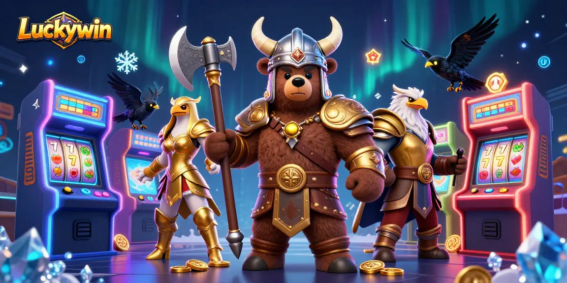 Experience the excitement of Luckywin with dynamic 3D characters and vibrant casino elements.