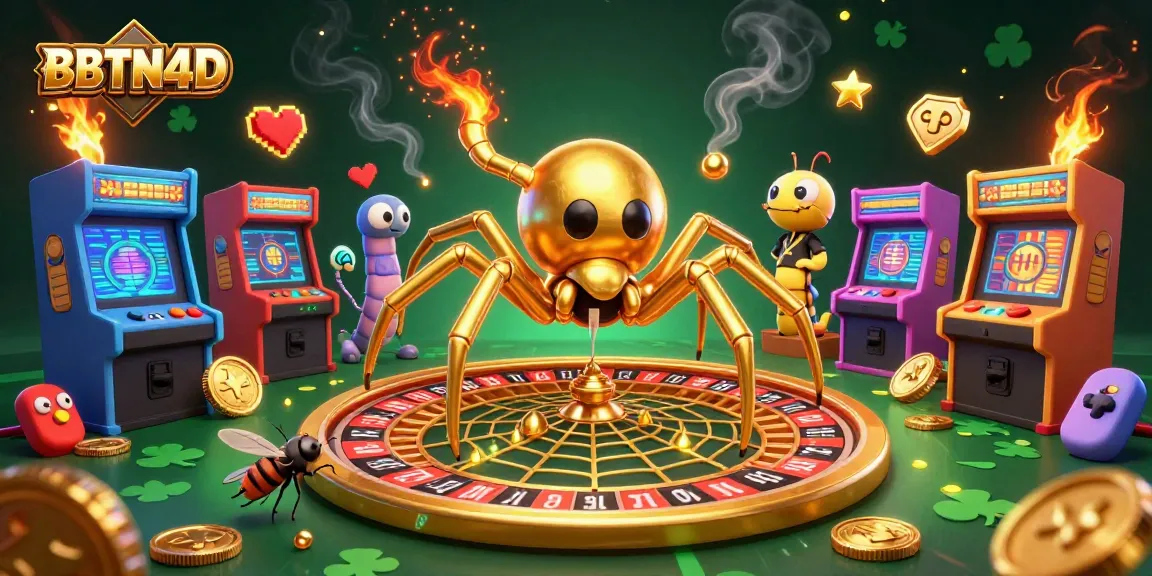 Pemain taruhan di BBTN4D dengan latar belakang mesin arcade 3D yang memukau, menghadirkan sensasi perjudian online.