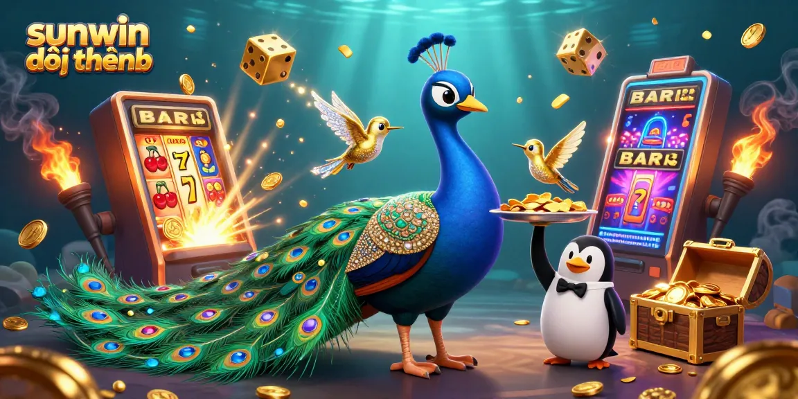 Experience sunwin đổi thưởng in a vibrant casino scene with animated characters and dynamic gaming elements.